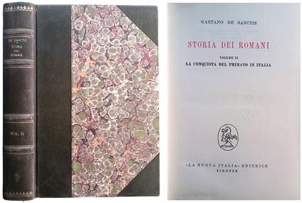 Storia dei romani. Volume II La conquista del primato in Italia - Gaetano De Sanctis - copertina