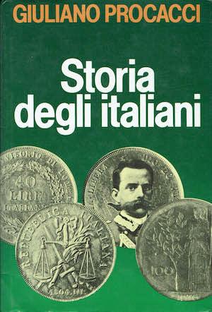 Storia degli italiani - Giuliano Procacci - copertina