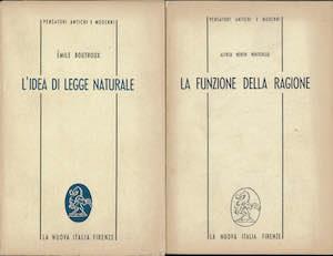 Pensatori antichi e moderni : La funzione della ragione + L'idea di legge naturale - copertina