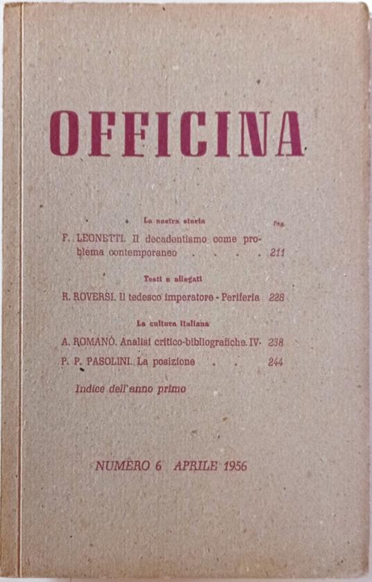 Officina - copertina