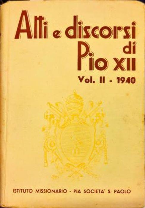 Atti e discorsi di Pio XII - copertina