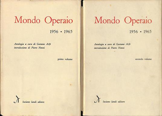 Mondo operaio 1956-1965. 2 Volumi - Gaetano Arfè - copertina