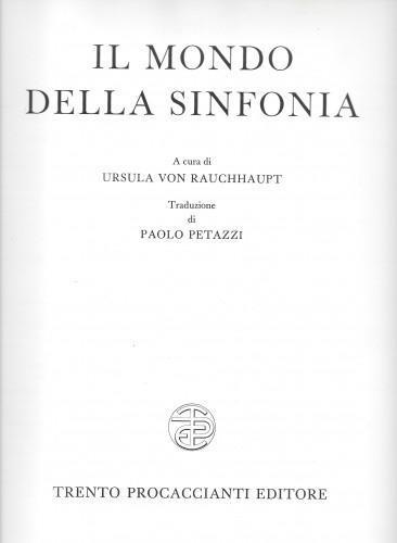 Il mondo della sinfonia - copertina