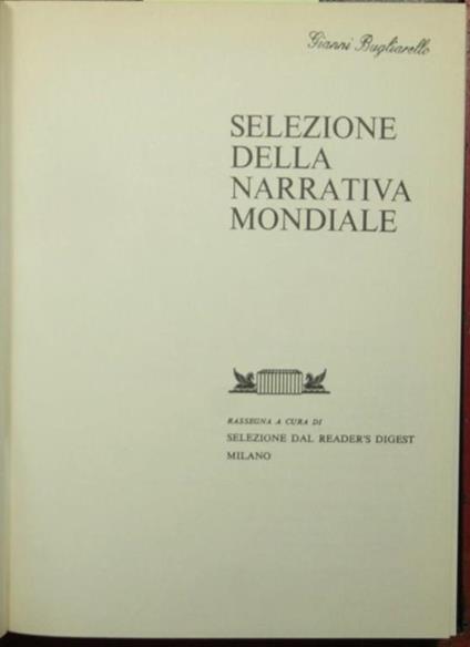 Ritorno a Bagatelle di Maurice Denuziere La sindrome Warfield di Henry Denker La balena delle Malvine di Pierre Boulle L'angolo dell'Harry's Bar di Giuseppe Cipriani - copertina