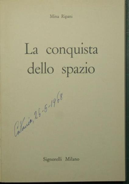 La conquista dello spazio - Mina Ripani - copertina