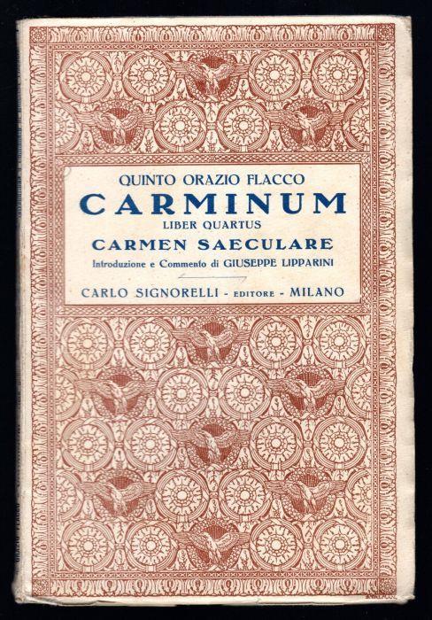 Carminum. Liber quartus. Carmen Saeculare - Quinto Orazio Flacco - copertina