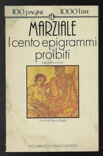 I cento epigrammi proibiti - Marco Valerio Marziale - copertina