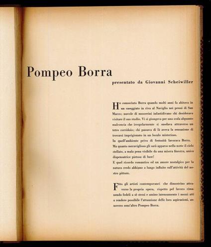 Pompeo Borra presentato da Giovanni Scheiwiller - Giovanni Scheiwiller - copertina