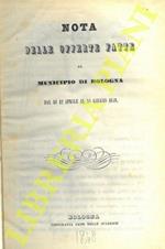 Nota delle offerte fatte al Municipio di Bologna dal dì 12 aprile al 30 giugno 1848