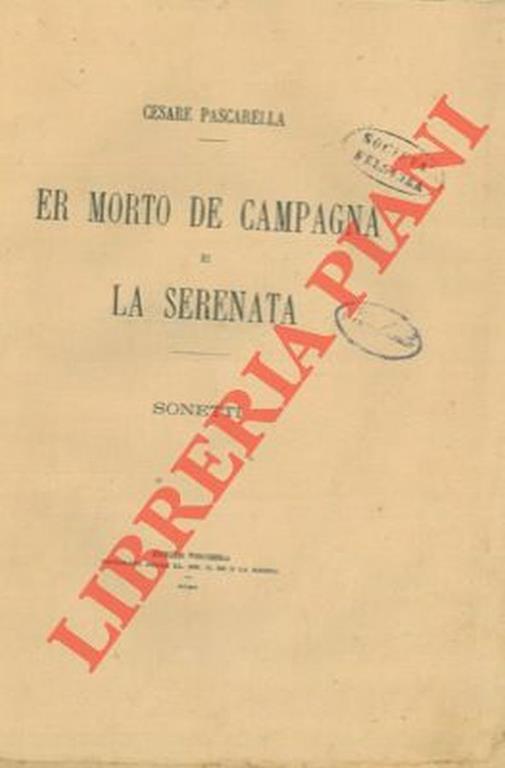 Er morto de campagna e la serenata. Sonetti - Cesare Pascarella - copertina