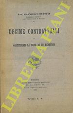 Decime contrattuali o Costituenti la dote di un beneficio