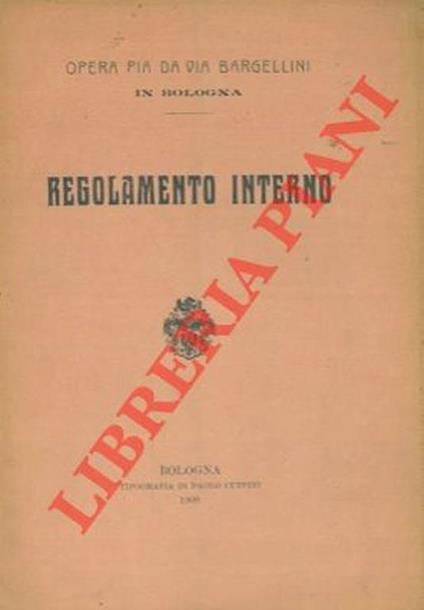 Regolamento interno - copertina