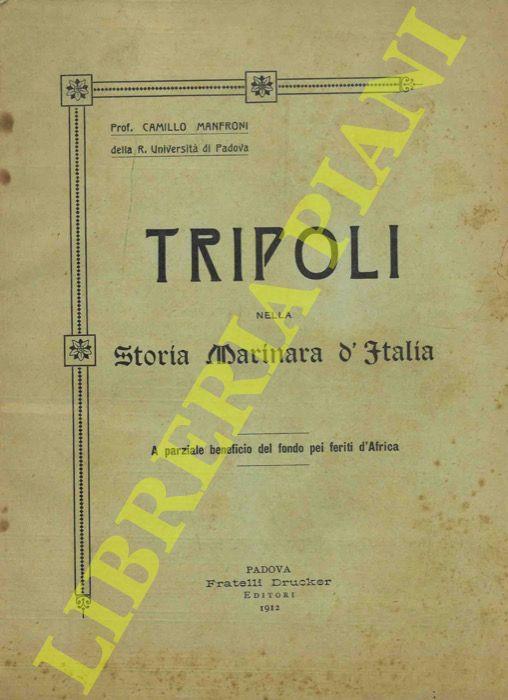 Tripoli nella storia marinara d'Italia - Camillo Manfroni - copertina