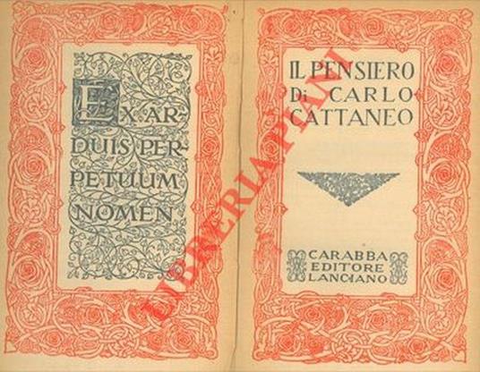 Il pensiero di C.C - Carlo Cattaneo - copertina