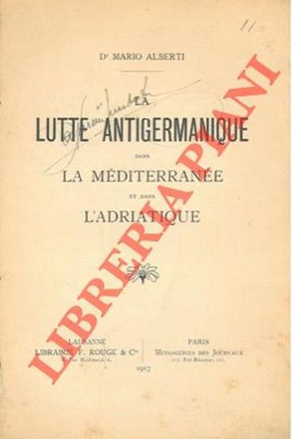 La lutte antigermanique dans le Méditerranée et dans l'Adriatique - Mario Alberti - copertina