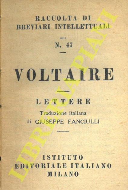 Lettere - Voltaire - copertina