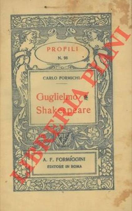 Guglielmo Shakespeare - Carlo Formichi - copertina