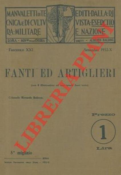 Fanti ed artiglieri - Riccardo Balocco - copertina