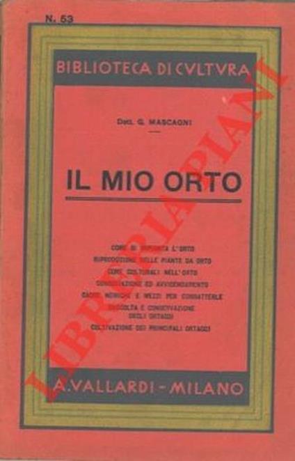 Il mio orto - Giulia Mascagni - copertina