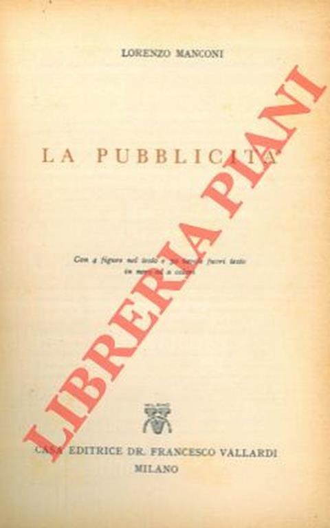 La pubblicità - Lorenzo Manconi - copertina