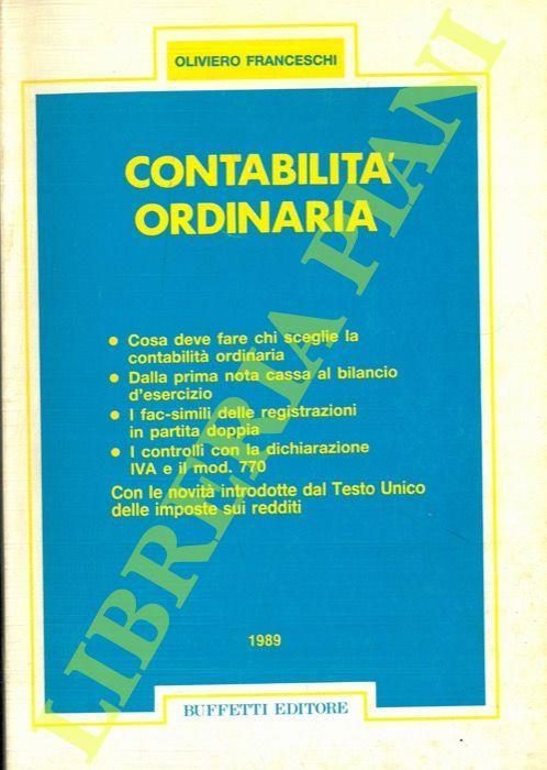 Contabilità ordinaria - Oliviero Franceschi - copertina