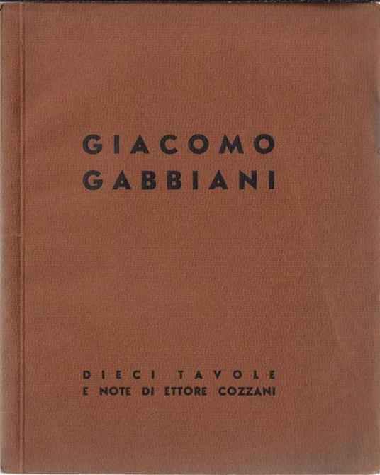 Giacomo Gabbiani - Ettore Cozzani - copertina