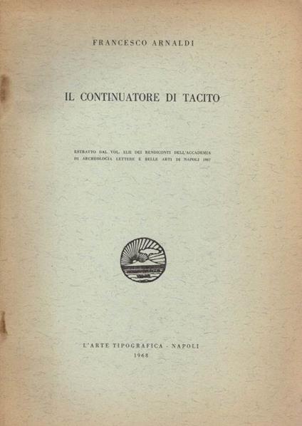 Il continuatore di Tacito - Francesco Arnaldi - copertina