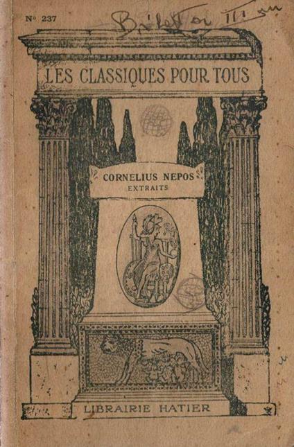 De Viris Illustribus - Extraits - Cornelio Nepote - copertina