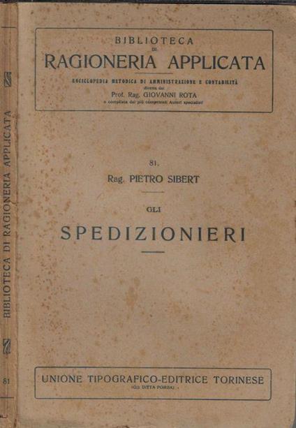 Gli spedizionieri - Pietro Sibert - copertina
