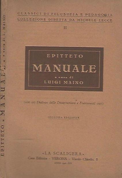 Manuale - Epitteto - copertina