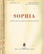 Sophia. Rassegna critica di filosofia e storia della filosofia. Anno XXXIX, fasc.1/2 e 3/4, anno 1971