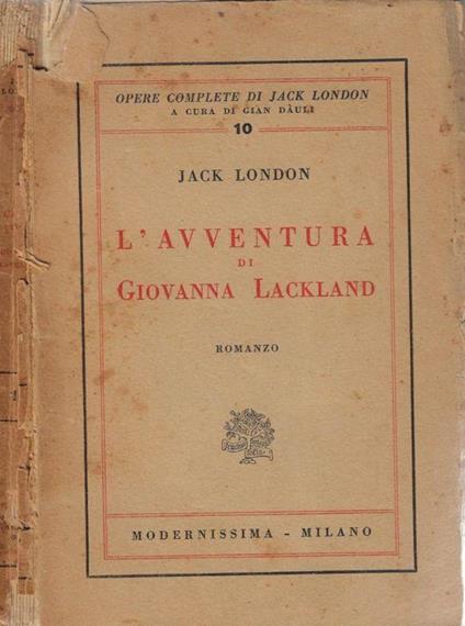 L' avventura di Giovanna Lackland - Jack London - copertina