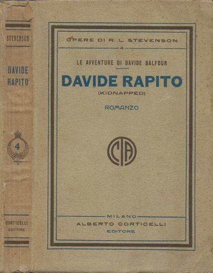 Le avventure di Davide Balfour - Davide rapito (Kidnapped) - Robert Louis Stevenson - copertina