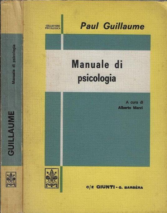 Manuale di psicologia - Paul Guillaume - copertina