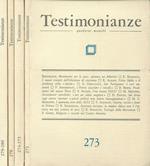 Testimonianze Anno XXVIII n.273,274-275, 278,279-280