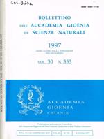 Bollettino dell'Accademia Gioenia di scienze naturali. Vol.30, n.353, anno 1997