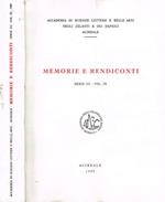 Accademia di scienze lettere e belle arti degli zelanti e dei dafnici. Memorie e rendiconti serie III- vol.IX, 1989