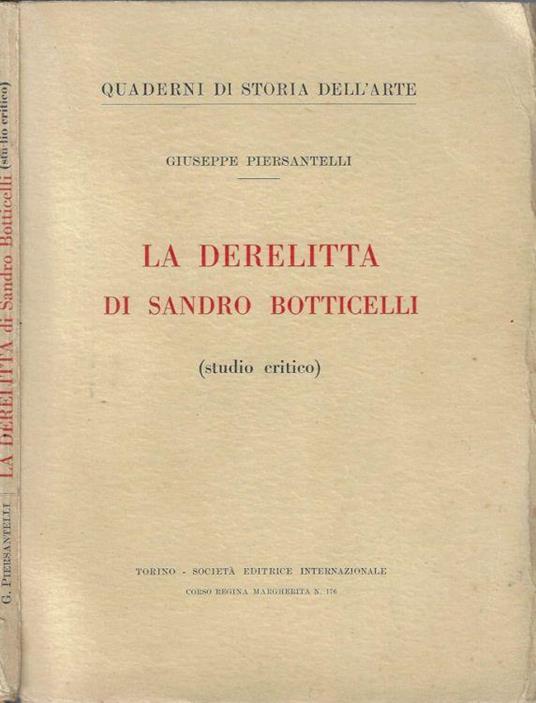 La derelitta di Sandro Botticelli - Giuseppe Piersantelli - copertina