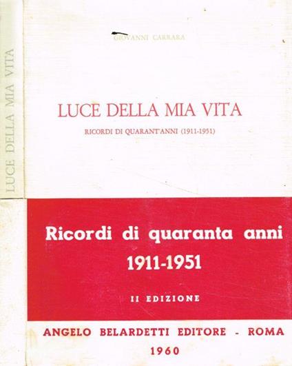 Luce della mia vita - G. B. Carrara - copertina