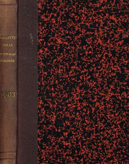Bollettino delle pubblicazioni italiane ricevute per diritto di stampa. Indice alfabetico. 1903 - copertina