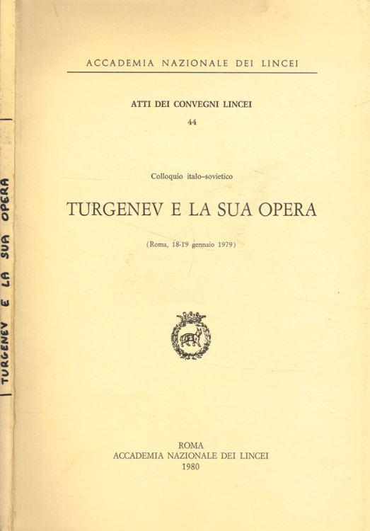 Colloquio italo-sovietico. Turgenev e la sua opera - copertina