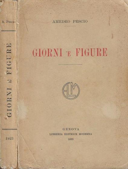 Giorni e figure - Amedeo Pescio - copertina