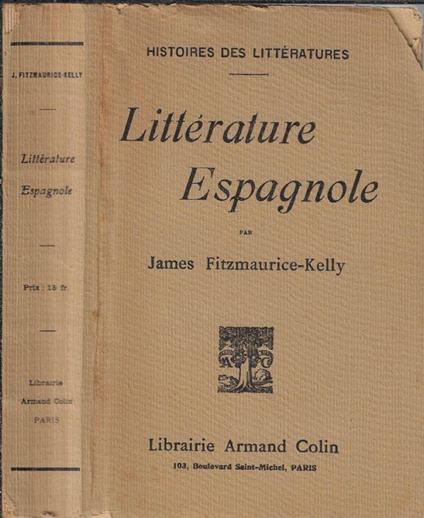 Littérature espagnole - James Fitzmaurice-Kelly - copertina