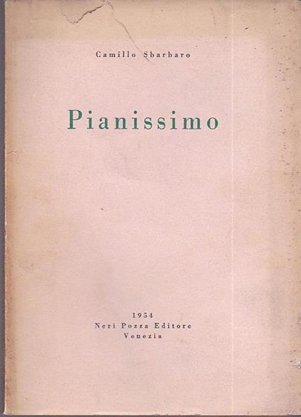 Pianissimo - Camillo Sbarbaro - copertina