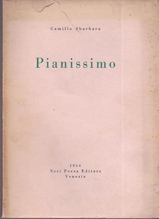 Pianissimo - Camillo Sbarbaro - copertina