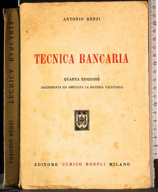 Tecnica bancaria - Antonio Renzi - copertina