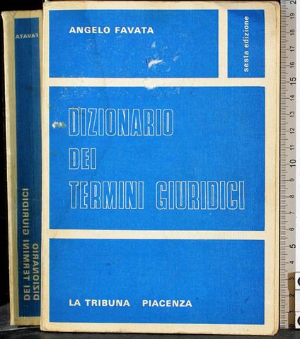 Dizionario dei termini giuridici - Angelo Favata - copertina