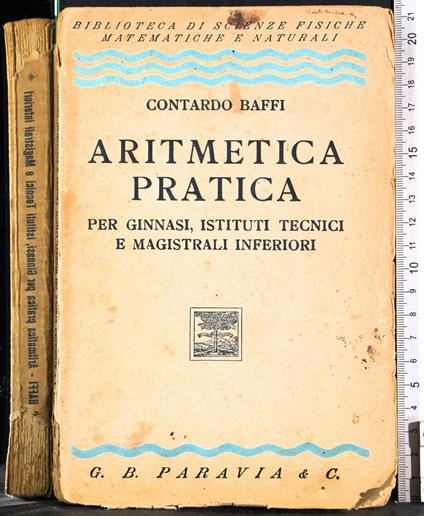 Aritmetica pratica - Contardo Baffi - copertina