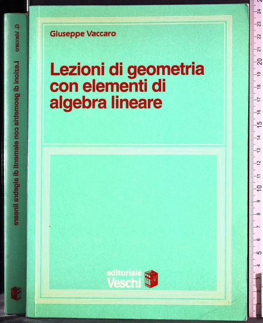 Lezioni di geometria con elementi di algebra lineare - Gennaro Vaccaro - copertina