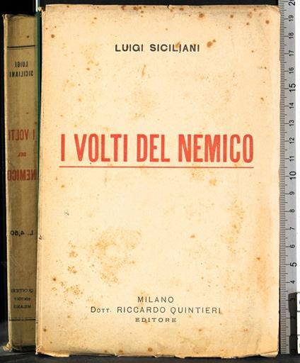 I volti del nemico - Luigi Siciliani - copertina